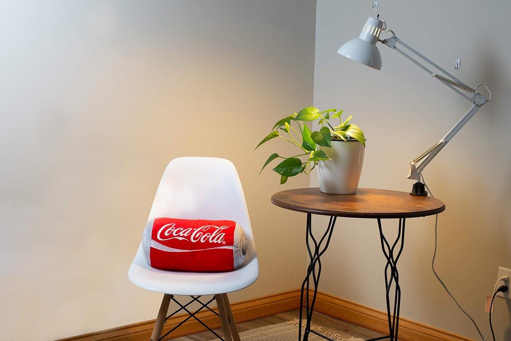 Coca-Cola Red Soda Can Embroidered Plush Pillow, 8 x 13 In