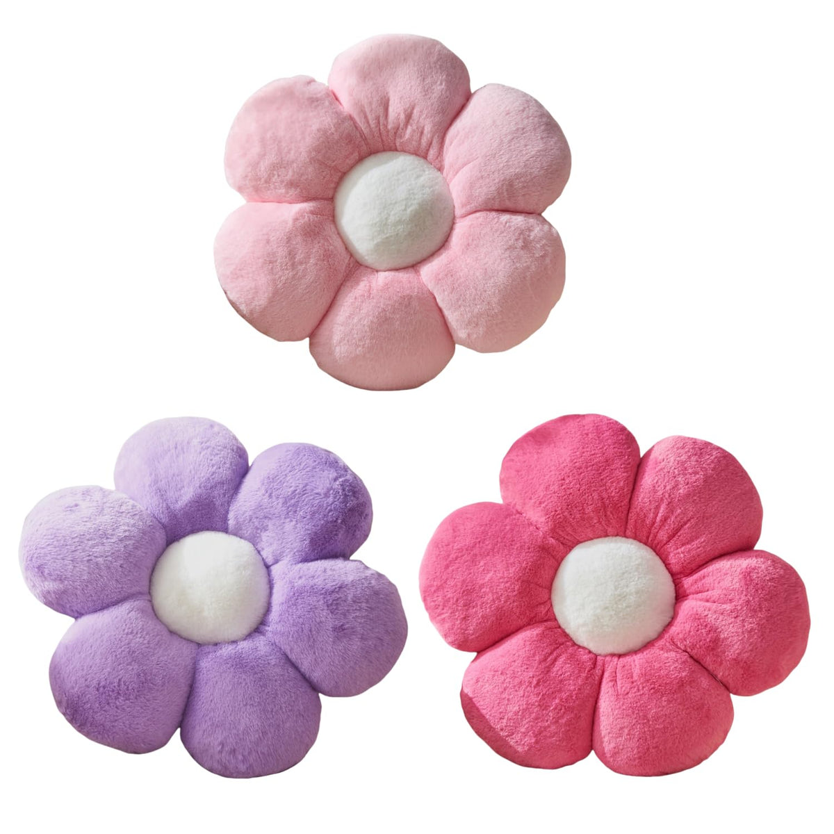 Flower Pillow,19.6In Daisy Pillow Blue Throw Pillows