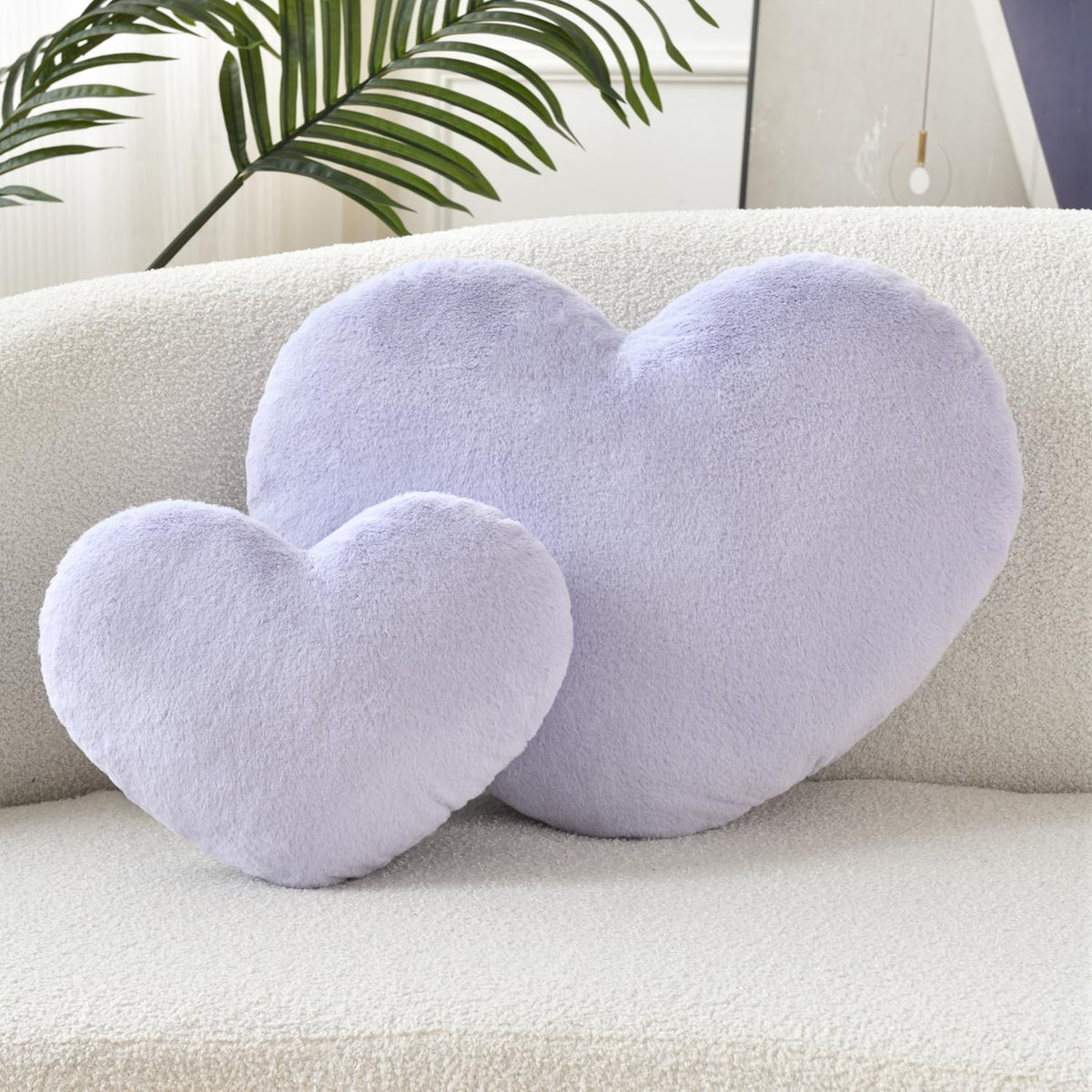 Petrella Purple Throw Pillows, Cute Decorative Heart Pillow 13 x 10 in