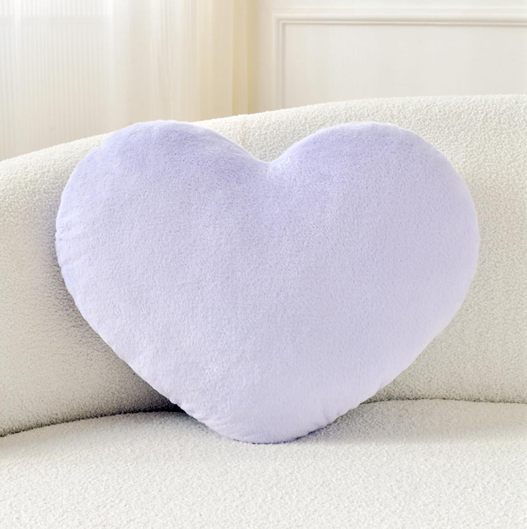 Petrella Purple Throw Pillows, Cute Decorative Heart Pillow 13 x 10 in