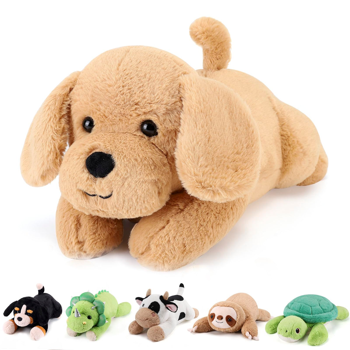 gnomantic Cow Weighted Stuffed Animals, Plush Pillow for Kids