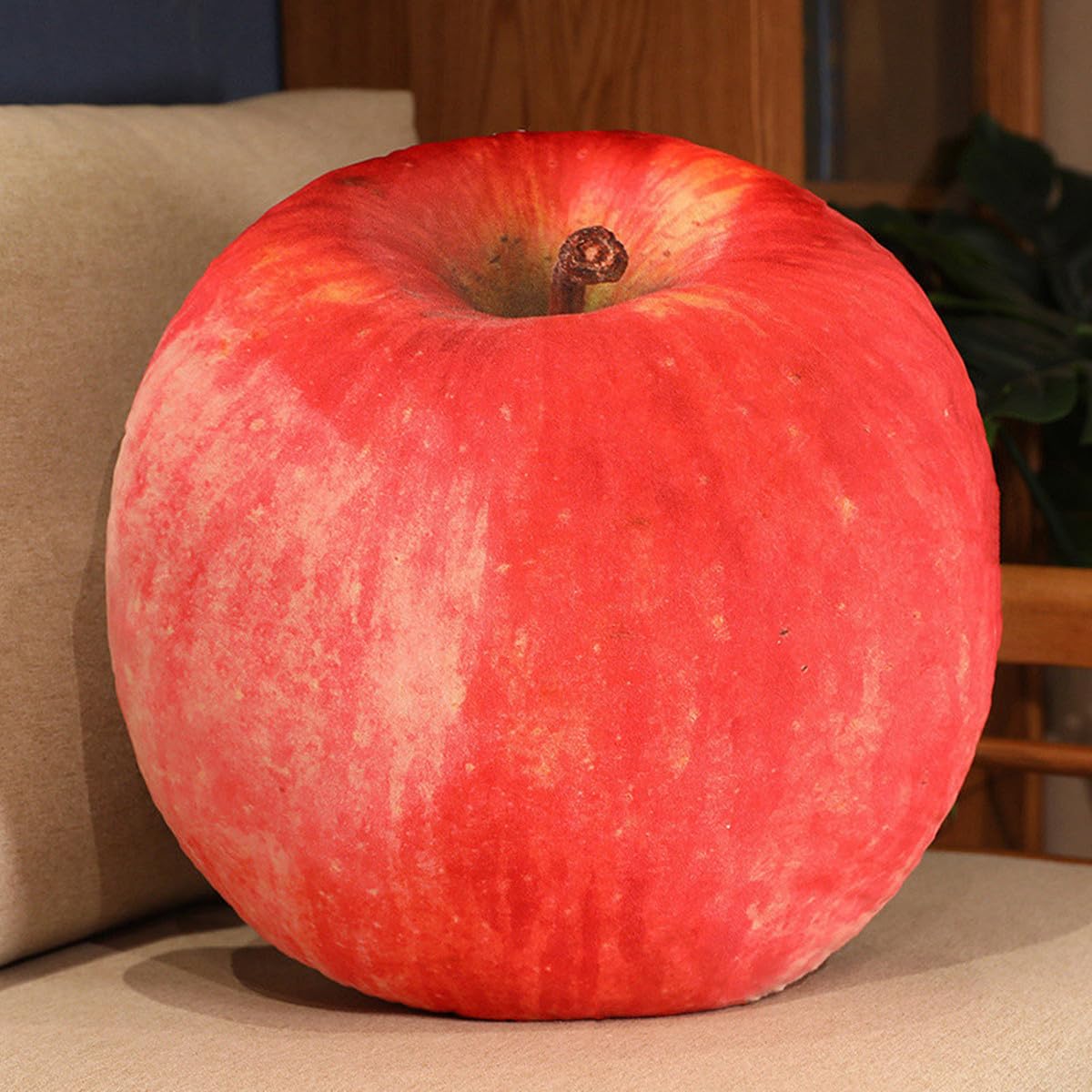 WAIUYIA Simulation Fruit Throw Pillow Kawaii Stuffed Fruit Plush Throw Pillow Decorative Cute Soft Fruit Plush Pillows Cushions for Bed Couch Chair Sofa Home Decor (Jackfruit)