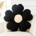 Kcvvcr Flower Throw Pillow, Cute Flower Shaped Pillow Decorative Throw Pillow for Bed Couch, Soft Daisy Pillows Floor Seating Cushion Cushions (14.9 Inch Ivory+Brown)