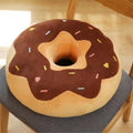 OUKEYI 38cm Donut Plush Pillow, Round Throw Pillow Donut Cushion Soft Plushie Shaped Pillow for Floor Chair Sofa Office Living Room Decoration Gifts (Pink)