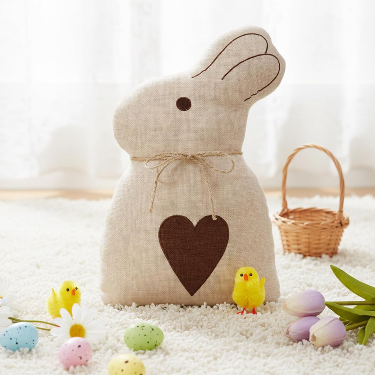 Easter Pillow Bunny Throw Pillows Vintage Easter Decor Bunny Gifts Home Sofa Decor Gift for Adults