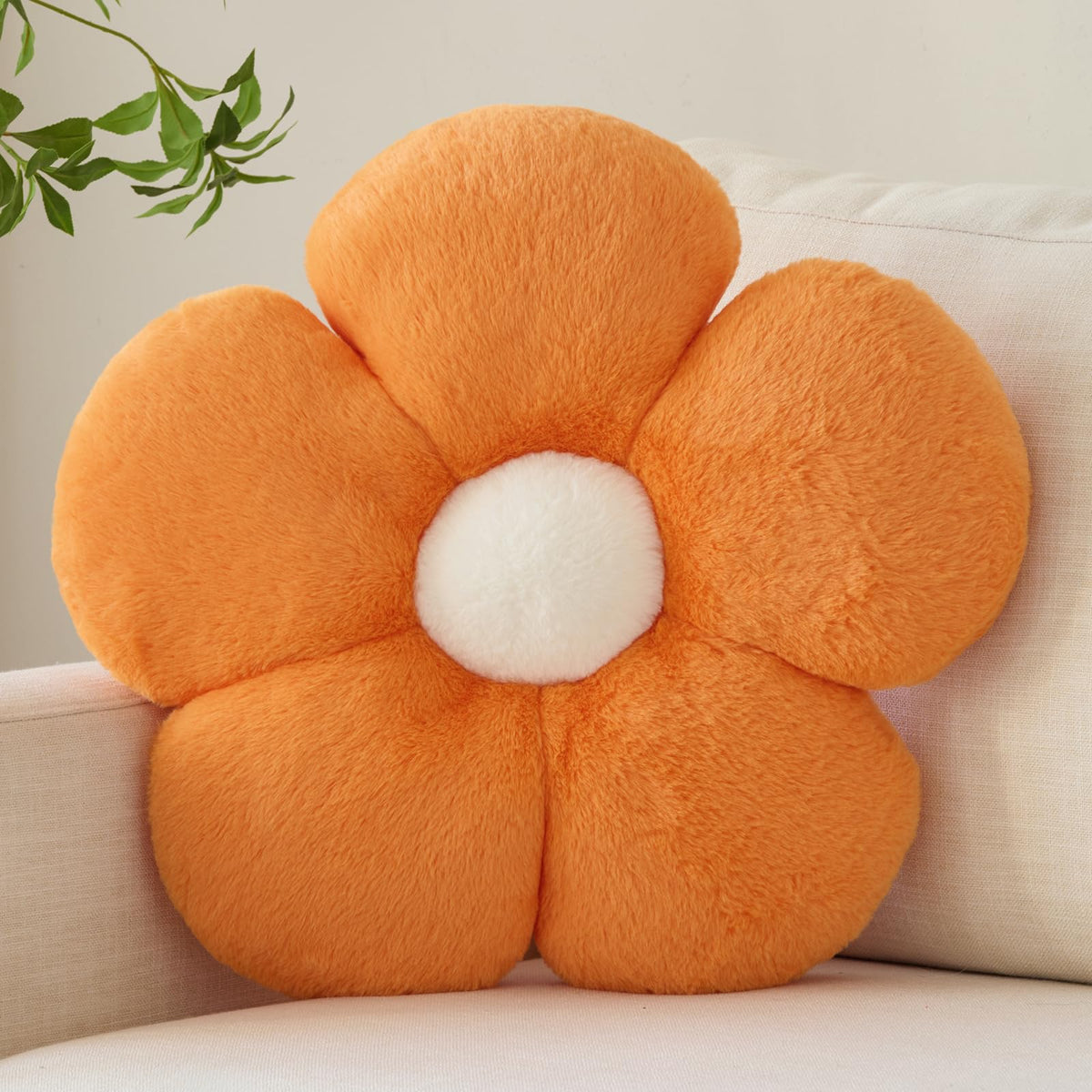 Zlgkjk Flower Pillow, Decorative Throw Pillows with Soft Plush for Couch Bed, Cute Daisy Pillow Cushion Home Decor Floral Throw Pillow (Blue, 14.9 Inches)