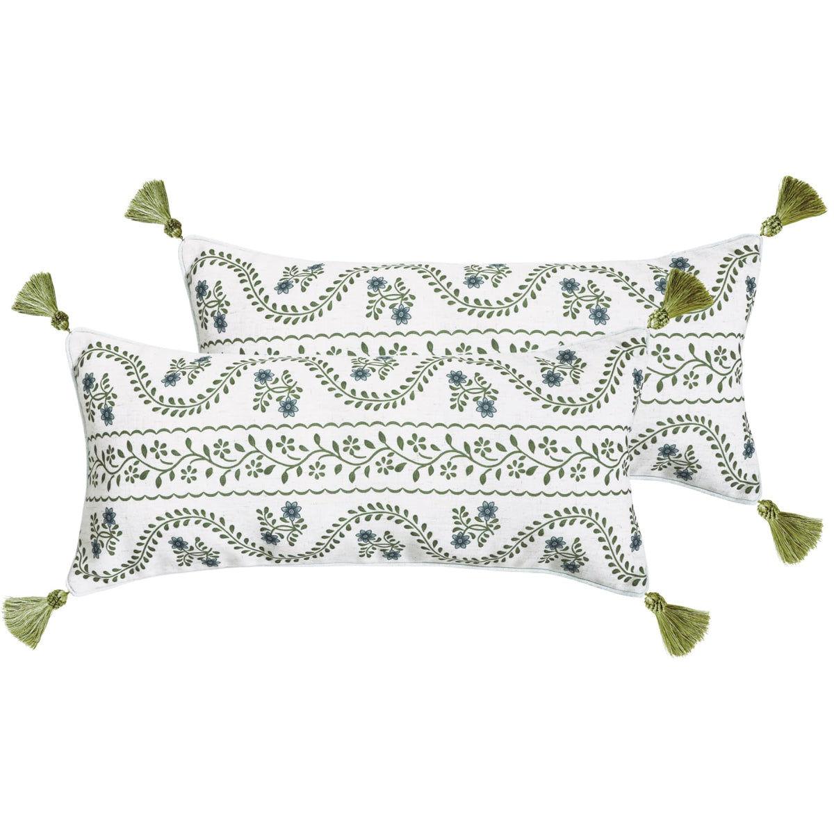 ISAENNE Vintage Elegant Linen Square Throw Pillow Cover,18"x18"-Albano A