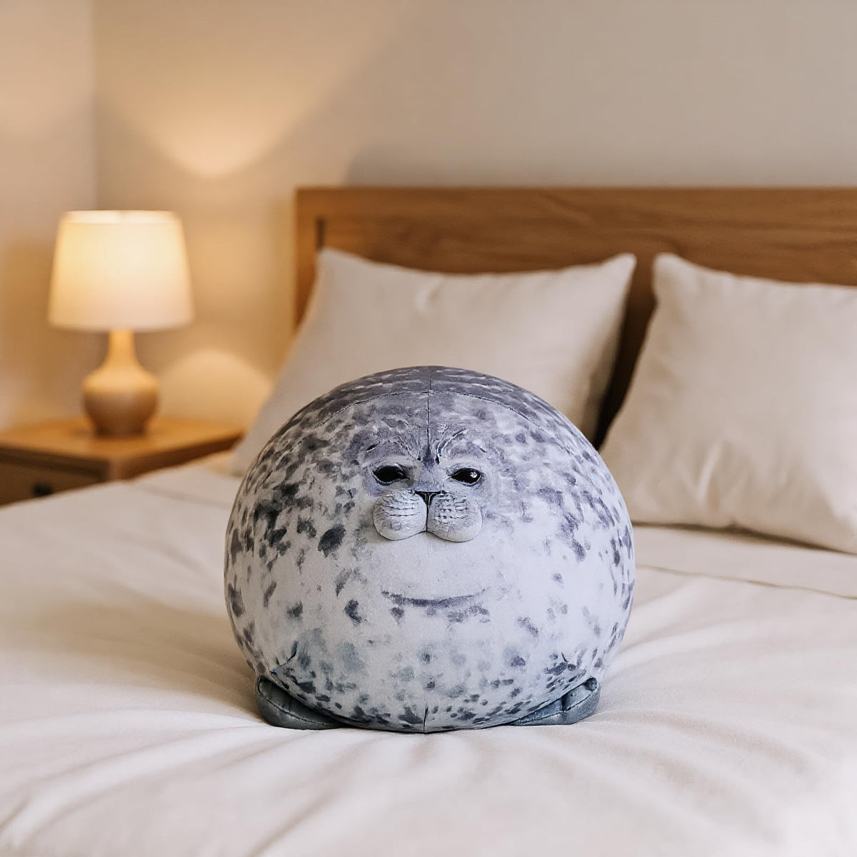 1 Piece Sea Lion Shaped Plush Throw Pillow Grey Chair Cushion Cute Pillows King Size Couch Pillow Funny Decorative Bed Pillows Fashion Seating Cushions with Bedroom Decoration (Grey, 60cm-730g)