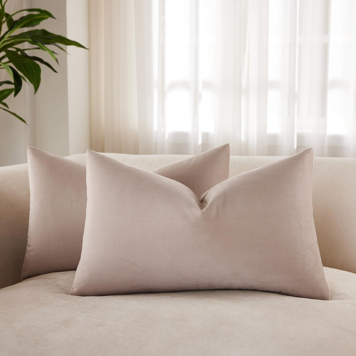Velvet Throw Pillow Covers 18x18 for Couch Bed Sofa,Eggplant Purple