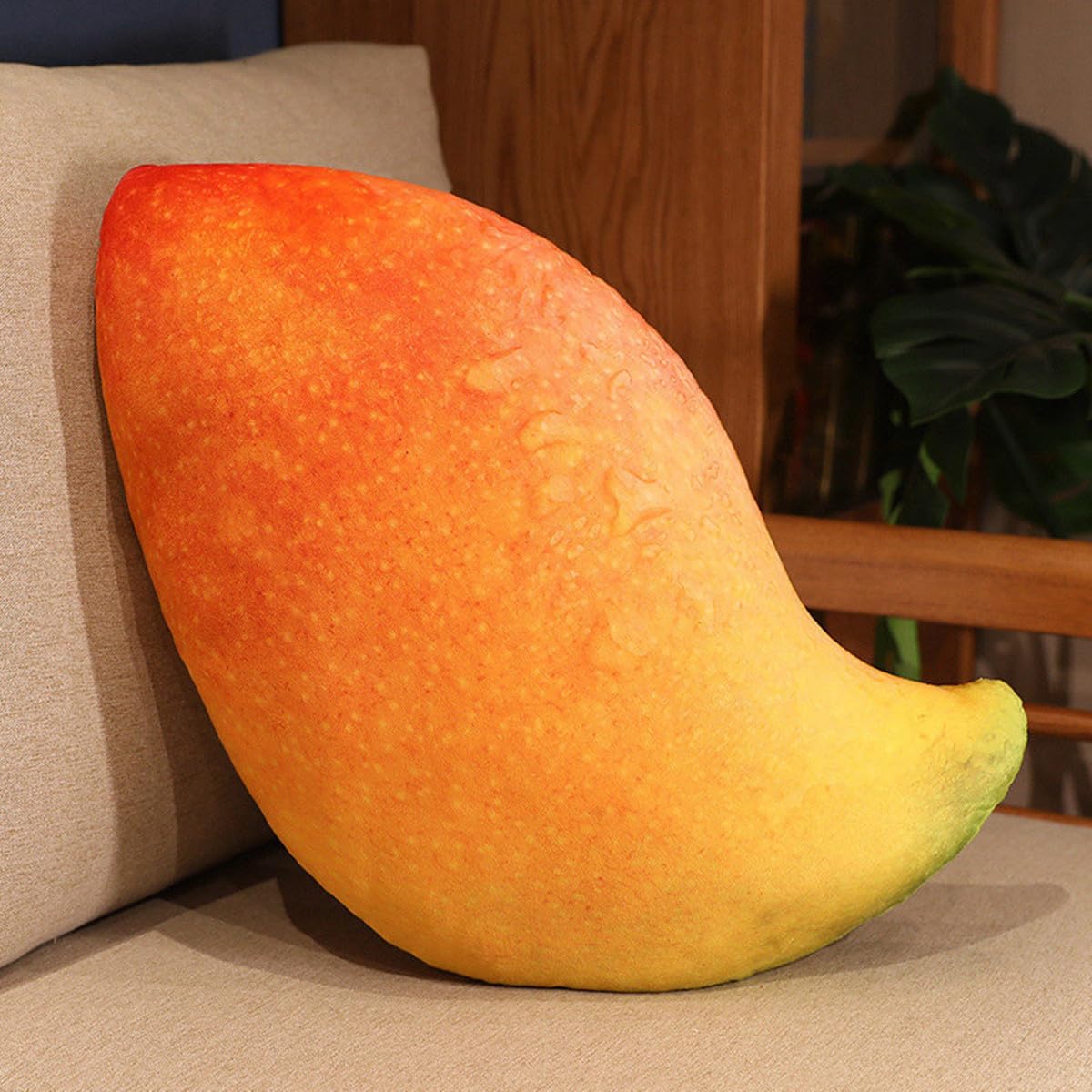 WAIUYIA Simulation Fruit Throw Pillow Kawaii Stuffed Fruit Plush Throw Pillow Decorative Cute Soft Fruit Plush Pillows Cushions for Bed Couch Chair Sofa Home Decor (Jackfruit)