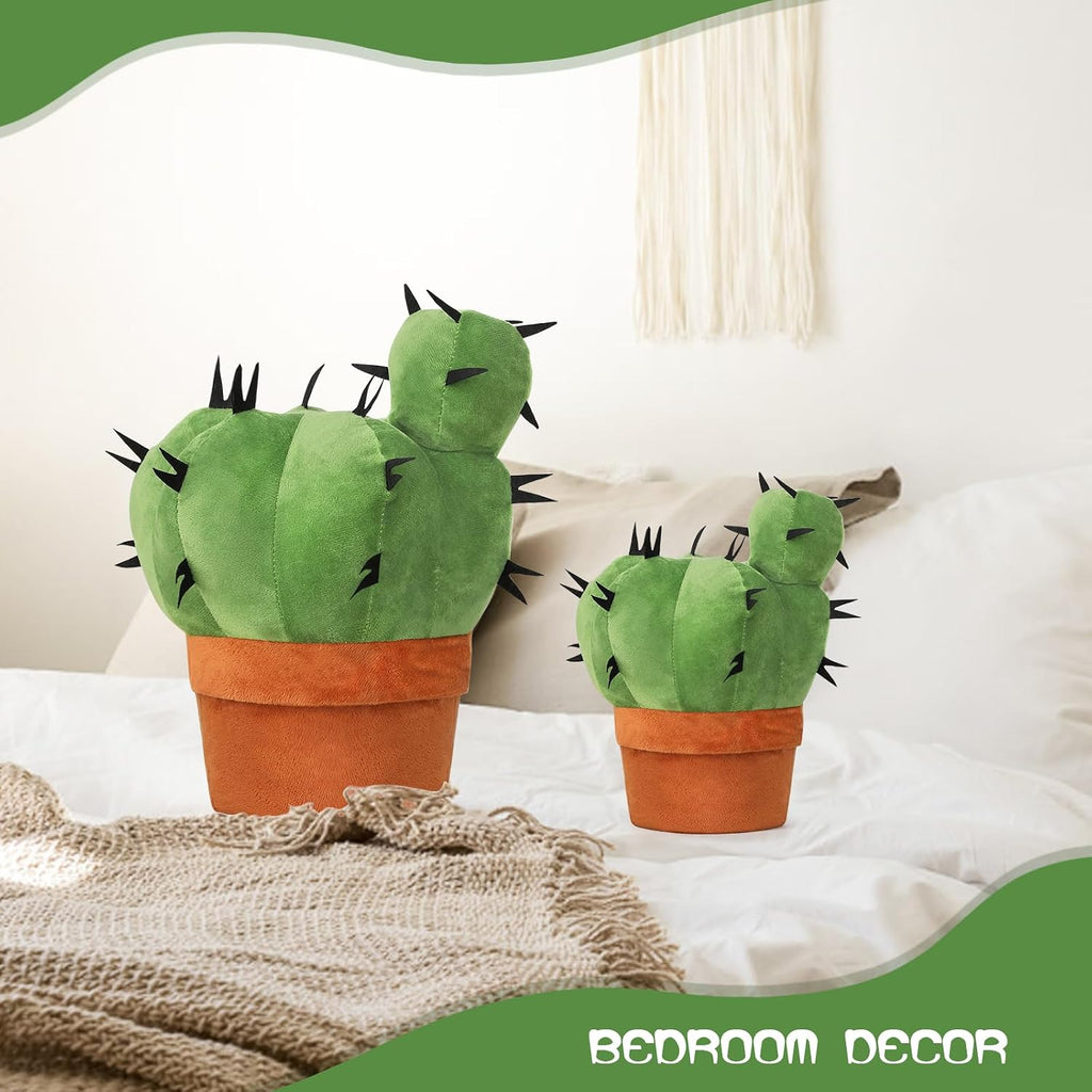 OtGalk 3D Cactus Throw Pillow, Plush Plant Cushion, 7.9-Inch