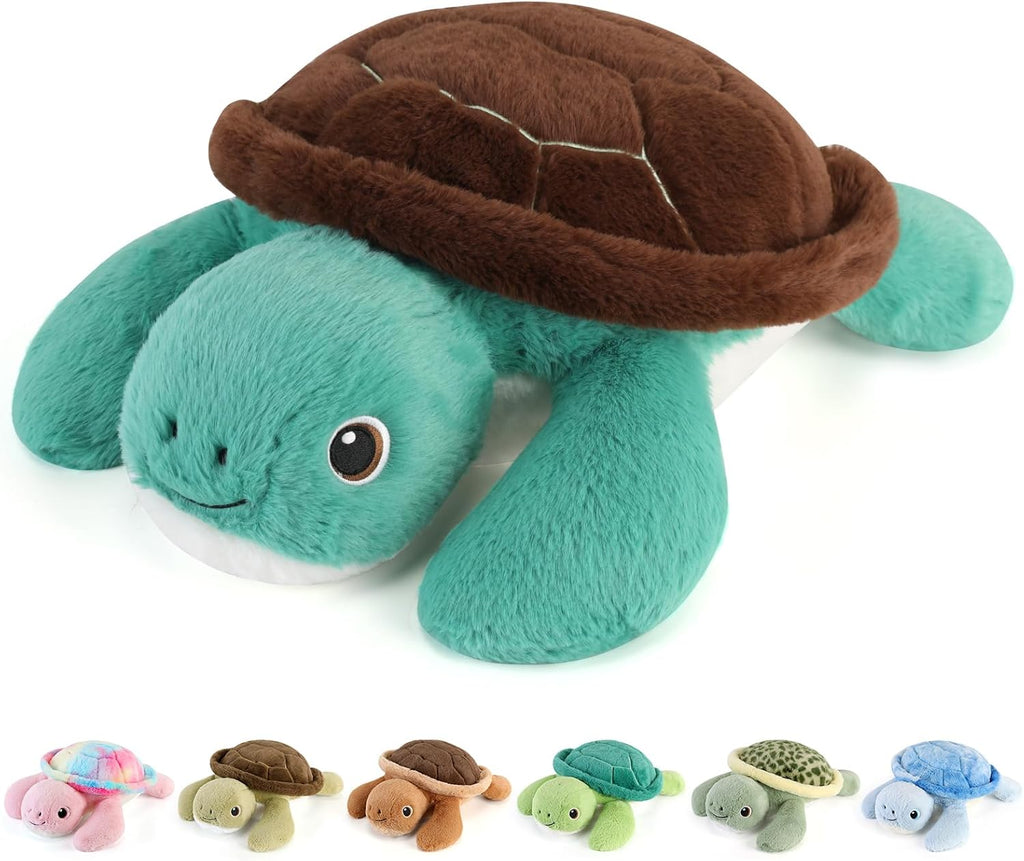 gnomantic Turtle Weighted Stuffed Animals, Plush Pillow for Kids