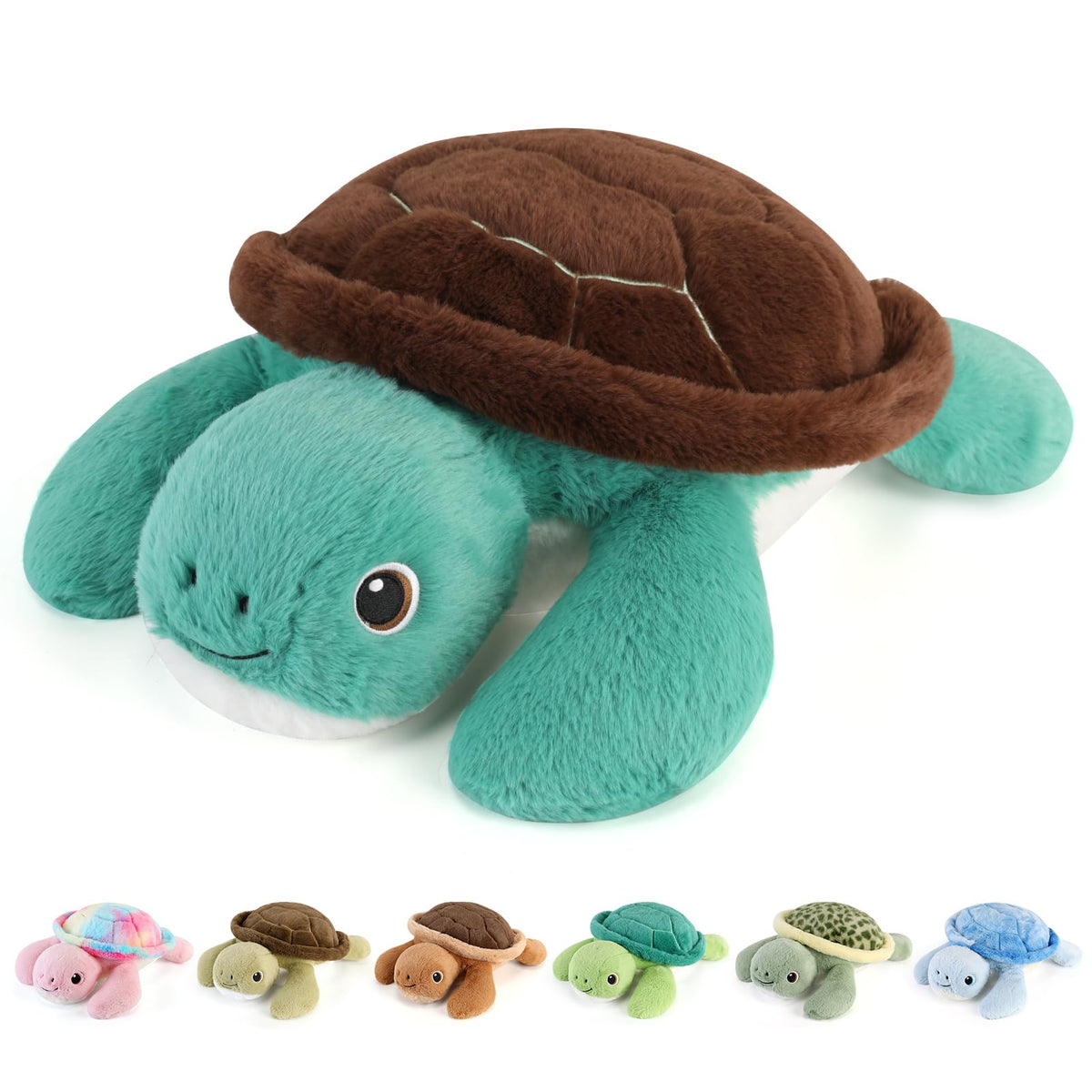 gnomantic Turtle Weighted Stuffed Animals, Plush Pillow for Kids