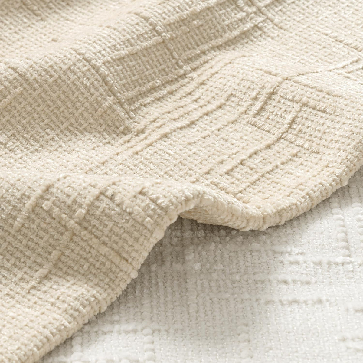 MIULEE Slubby Textured Decorative Throw Pillow Covers Beige 18x18