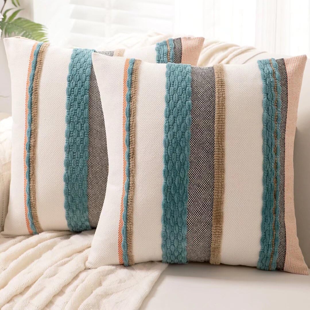 Boho Throw Pillow Covers Decorative Neutral Farmhouse Pillow case