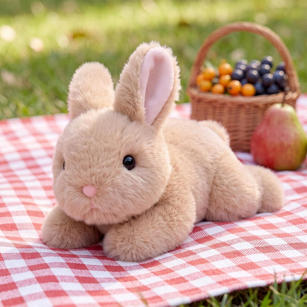 PEACH CAT Brown Bunny Stuffed Animal Cute Plushies Birthday Gifts for Kids