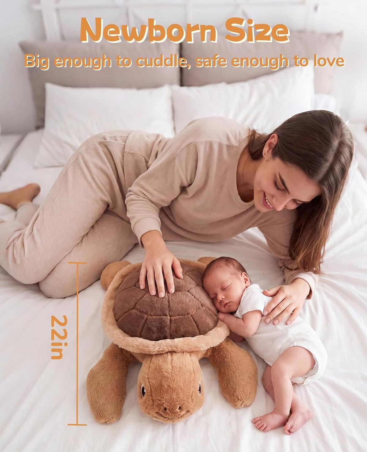 gnomantic Turtle Weighted Stuffed Animals, Plush Pillow for Kids