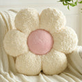 Flower Pillows, Decorative Throw Pillow with Soft Plush for Couch, Flower Shaped Pillow Home Decor Daisy Pillow for Bed (Pink, 14.9 Inches)