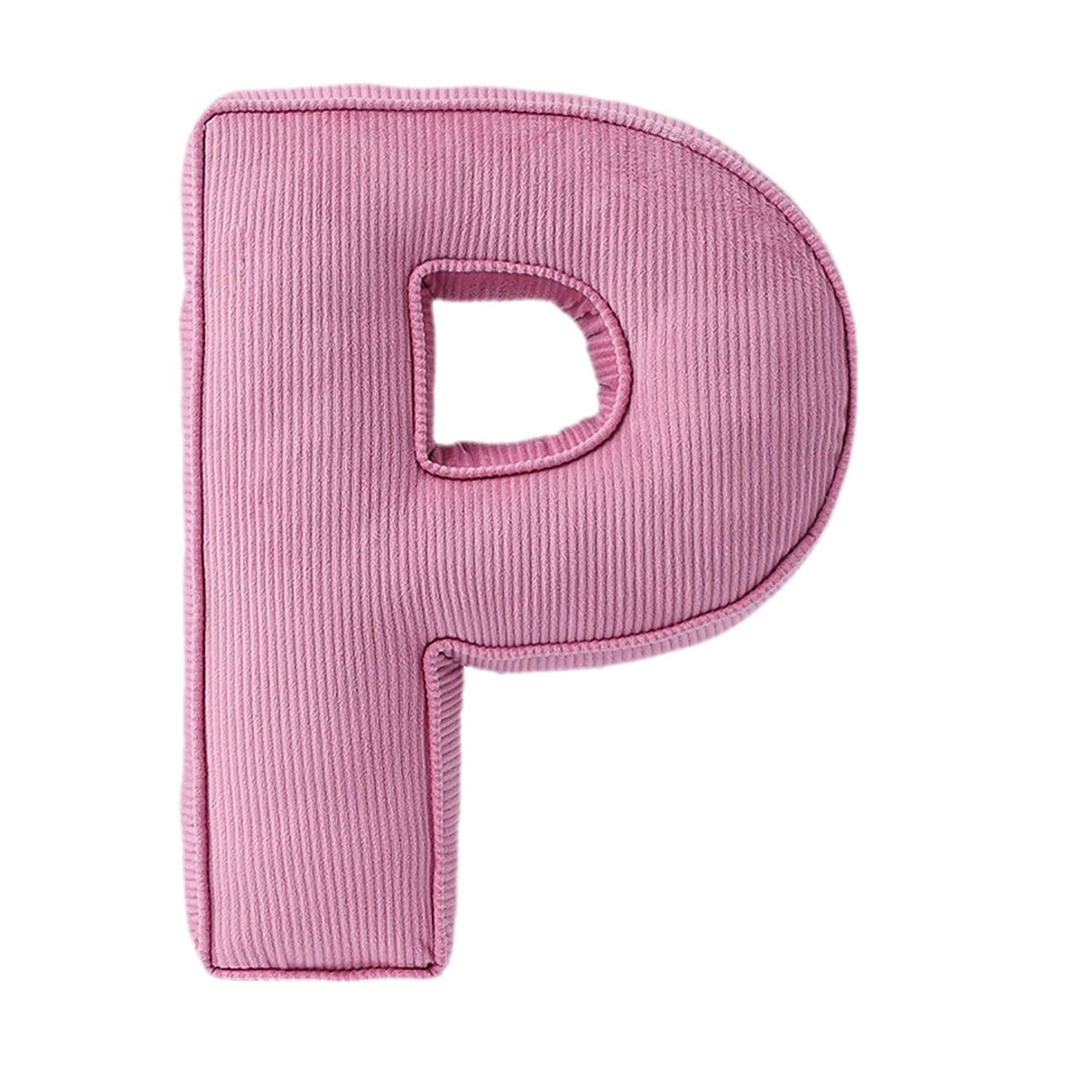 Pink Letter Plush Pillow, Letter Hugging Throw Pillows, Decorative Corduroy Initial Letter Shaped Throw Pillows, Alphabet Pillows A to Z for Sofa Bedroom Living Room (13.39, Inches, 3.54, Inches, P)