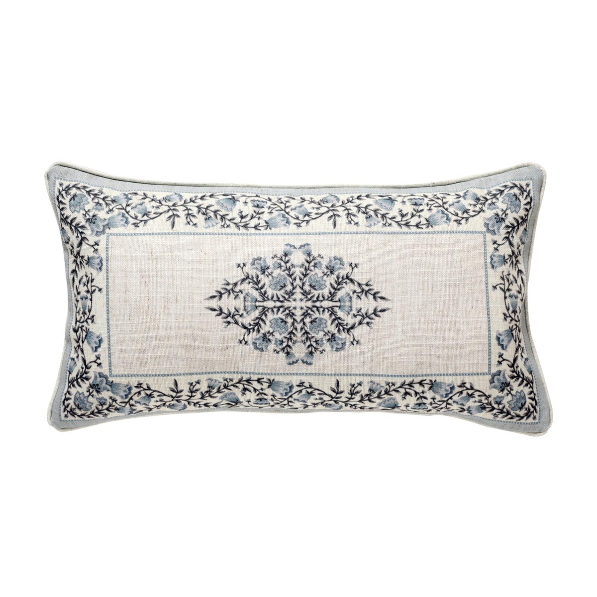 ISAENNE Vintage Elegant Linen Square Throw Pillow Cover,18"x18"-Albano A