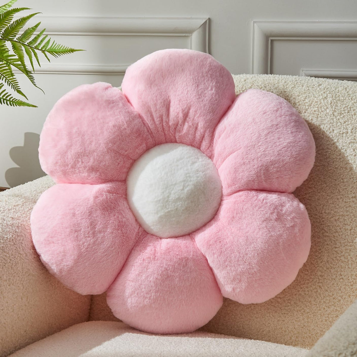 Flower Pillow,19.6In Daisy Pillow Blue Throw Pillows