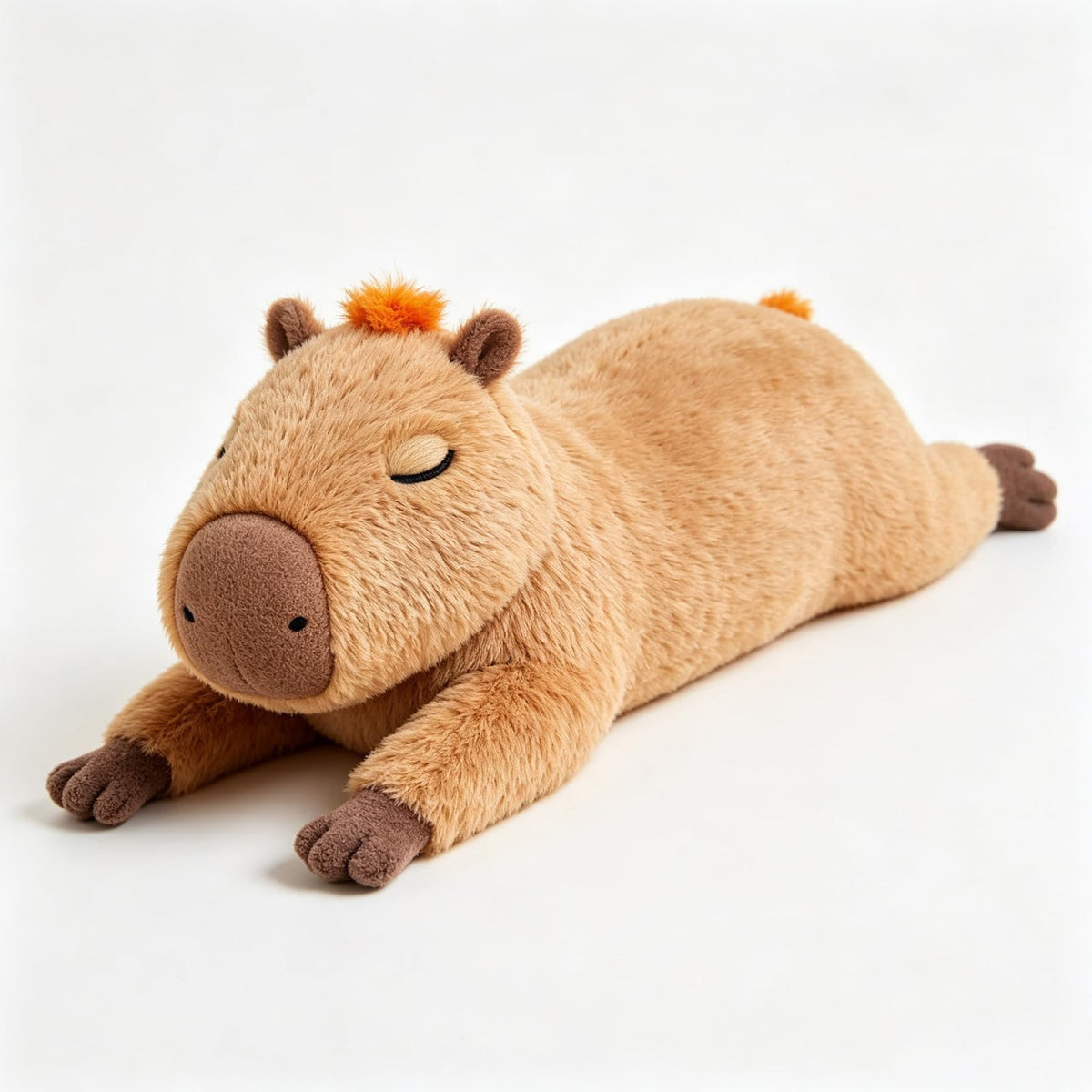 Lying Brown Otter Plush Throw Pillow – Cute Lying Pose, a Soft Cushion & Stylish Decor Stuffed Toy in One.