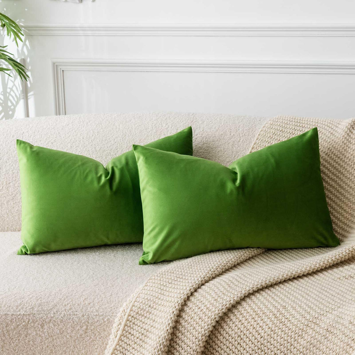 Velvet Throw Pillow Covers 18x18 for Couch Bed Sofa,Eggplant Purple