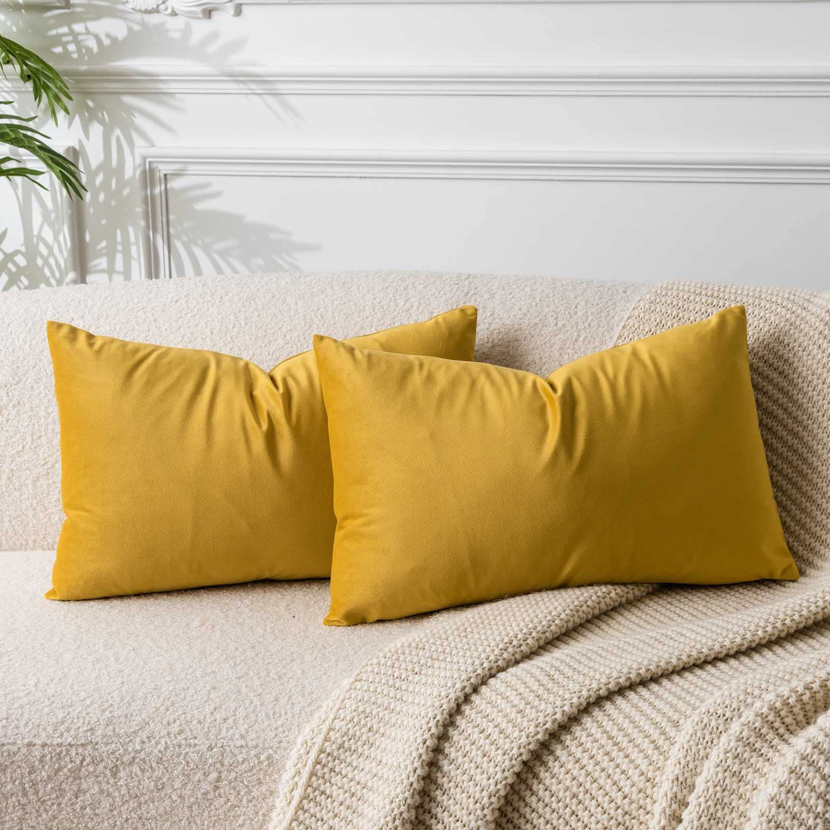 Velvet Throw Pillow Covers 18x18 for Couch Bed Sofa,Eggplant Purple