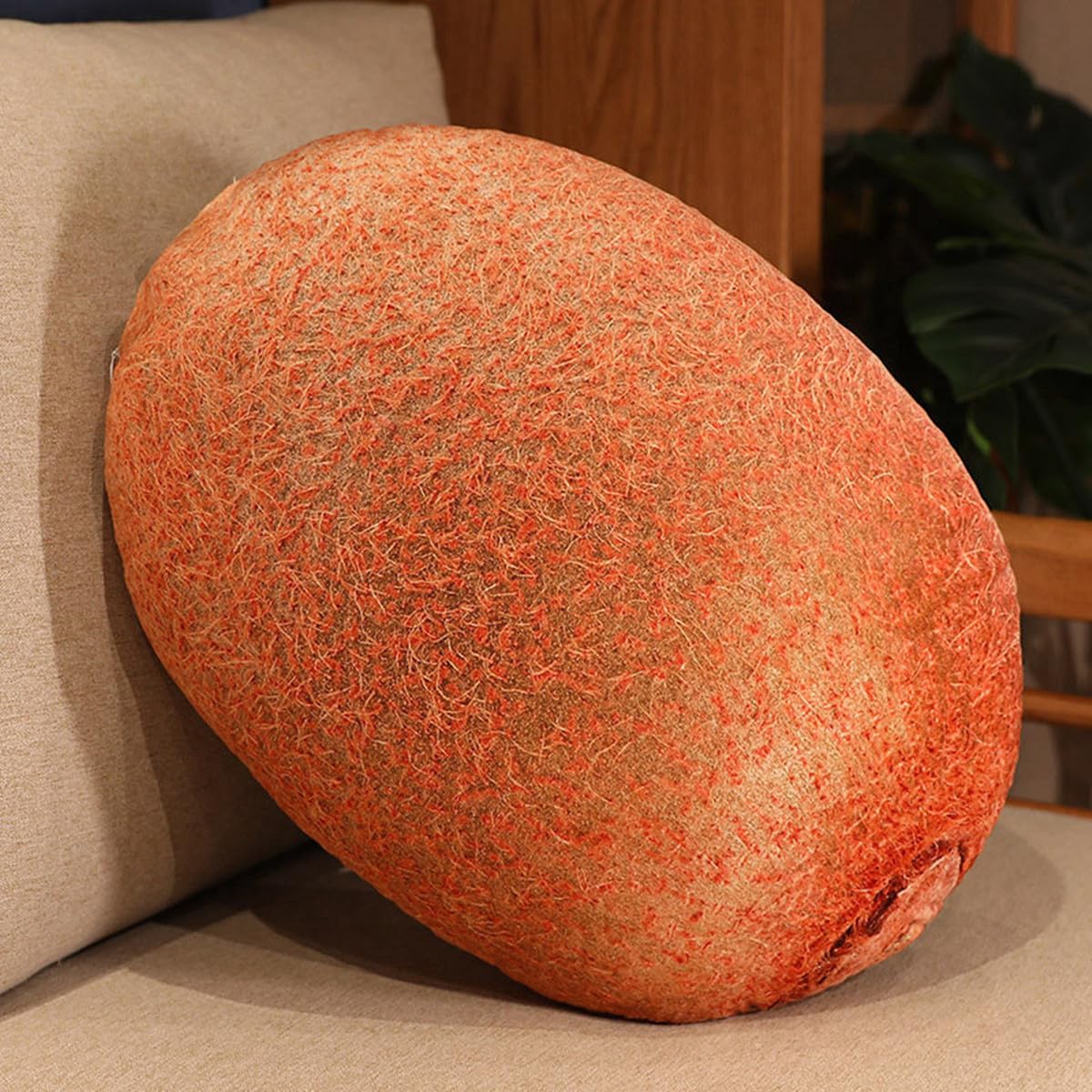 WAIUYIA Simulation Fruit Throw Pillow Kawaii Stuffed Fruit Plush Throw Pillow Decorative Cute Soft Fruit Plush Pillows Cushions for Bed Couch Chair Sofa Home Decor (Jackfruit)