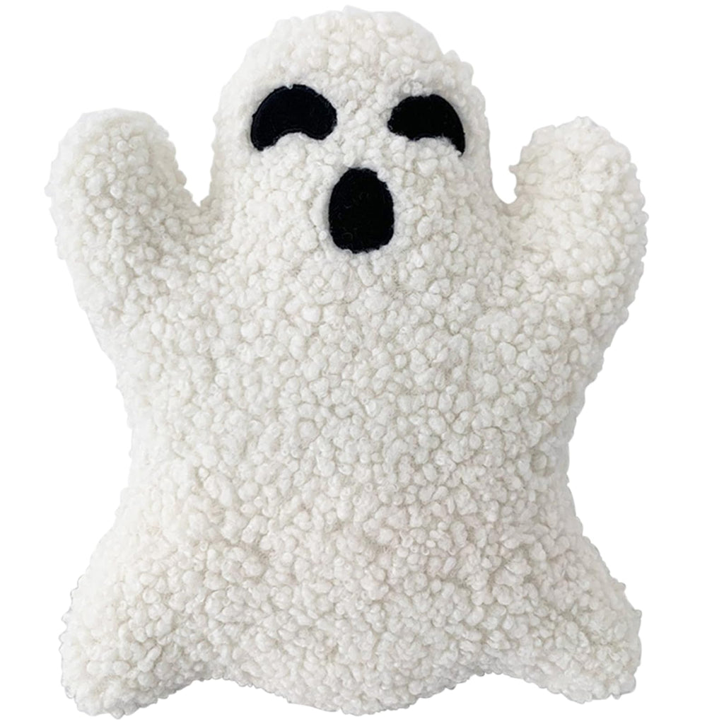 Ghost Pillow, Halloween Bedding - Ghost-Shaped Throw Pillow (7.9 inches)