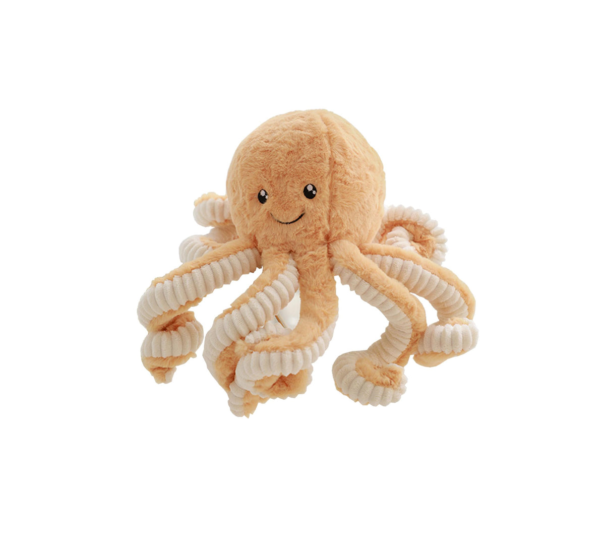 Cute Plush Octopus Stuffed Toy Pillow - Soft Kids' Cushion for Toddler Bed & Playroom，Soft Marine Animal Decorations (Khaki, 15.7 inch)