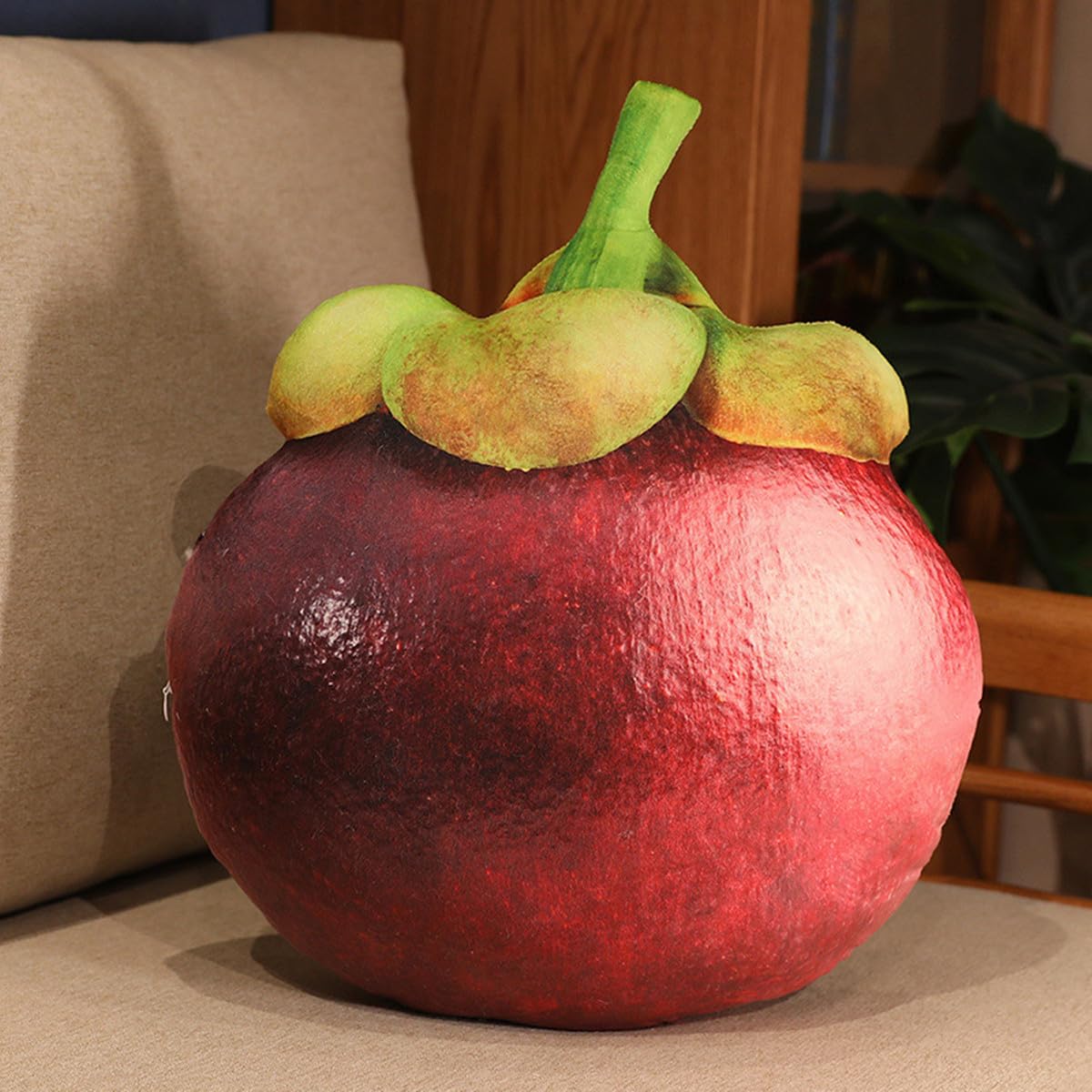 WAIUYIA Simulation Fruit Throw Pillow Kawaii Stuffed Fruit Plush Throw Pillow Decorative Cute Soft Fruit Plush Pillows Cushions for Bed Couch Chair Sofa Home Decor (Jackfruit)