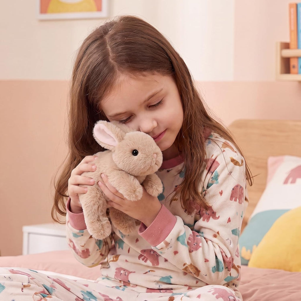 PEACH CAT Brown Bunny Stuffed Animal Cute Plushies Birthday Gifts for Kids