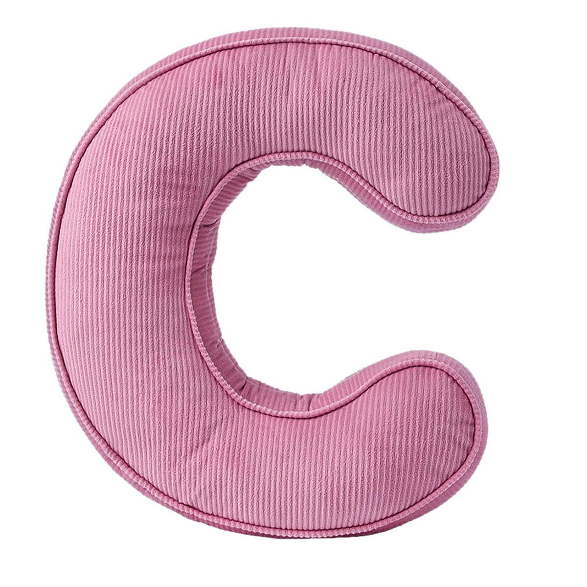 Pink Letter Plush Pillow, Letter Hugging Throw Pillows, Decorative Corduroy Initial Letter Shaped Throw Pillows, Alphabet Pillows A to Z for Sofa Bedroom Living Room (13.39, Inches, 3.54, Inches, P)