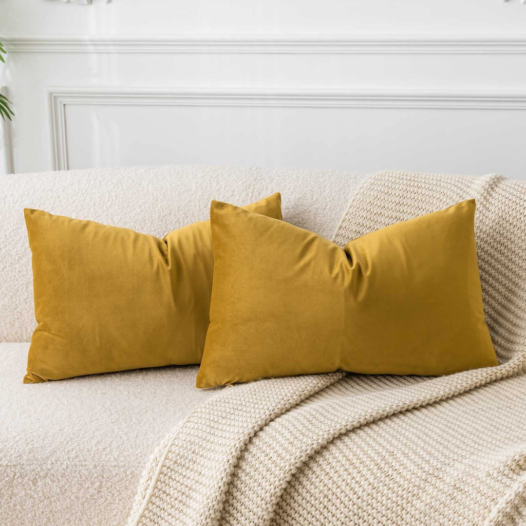 Velvet Throw Pillow Covers 18x18 for Couch Bed Sofa,Eggplant Purple