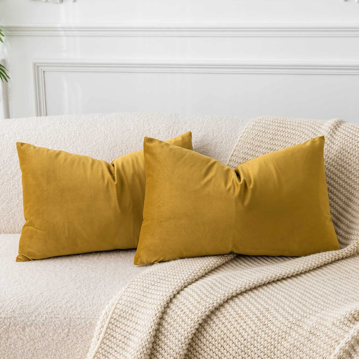 Velvet Throw Pillow Covers 18x18 for Couch Bed Sofa,Eggplant Purple