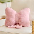 Lfsaaj Bowknot Pillow Pink Cute Bow Decorative Throw Pillows 12" Aesthetic Home Decor Bow Cushions Butterfly Knot Plush Pillow for Bedroom Couch