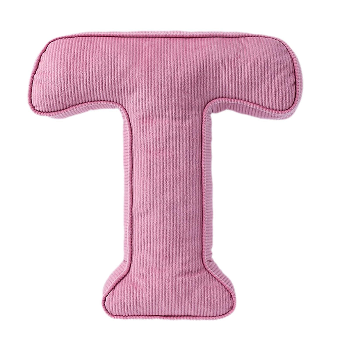 Pink Letter Plush Pillow, Letter Hugging Throw Pillows, Decorative Corduroy Initial Letter Shaped Throw Pillows, Alphabet Pillows A to Z for Sofa Bedroom Living Room (13.39, Inches, 3.54, Inches, P)