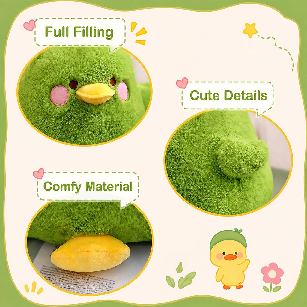 Cute Yellow Duck Pear Plush Pillow 8 Inch Kawaii Stuffed Animal Plush Soft Plushies Gifts (Yellow, Small)