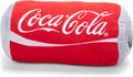 Coca-Cola Red Soda Can Embroidered Plush Pillow, 8 x 13 In
