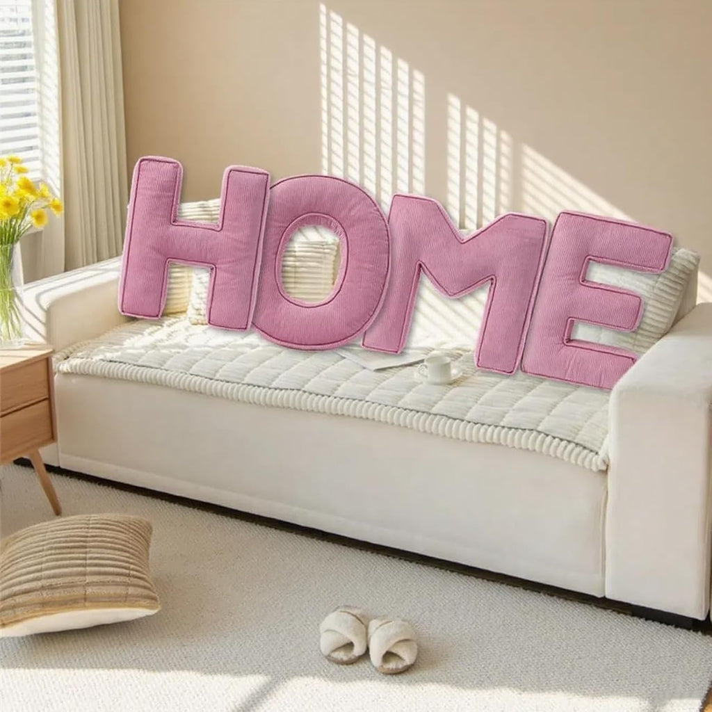 Pink Letter Plush Pillow, Letter Hugging Throw Pillows, Decorative Corduroy Initial Letter Shaped Throw Pillows, Alphabet Pillows A to Z for Sofa Bedroom Living Room (13.39, Inches, 3.54, Inches, P)