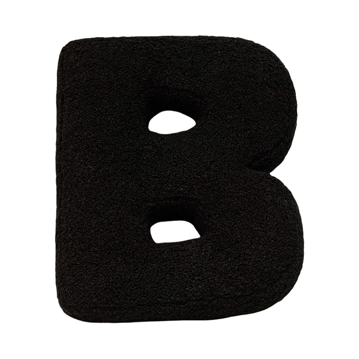 MOJUN Black Letter Pillows Cute Soft Plush Initial Letter Throw Cushion Decorative English Alphabet A to Z Letter Hugging Throw Pillows for Sofa Couch Bed Car Living Room Decoration Photo Prop, H
