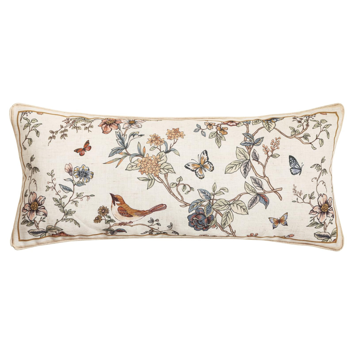 ISAENNE Vintage Elegant Linen Square Throw Pillow Cover,18"x18"-Albano A