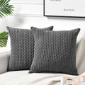 Fancy Homi 2 Packs Blush Pink Decorative Throw Pillow Covers 18x18 Inch for Couch Bed Sofa, Modern Farmhouse Boho Home Decor, Soft Cute Plush Corduroy Cushion Case 45x45 cm