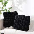 Wenqik 2 Pcs Knot Pillows Square Throw Pillow, Caramel, Crystal Velvet