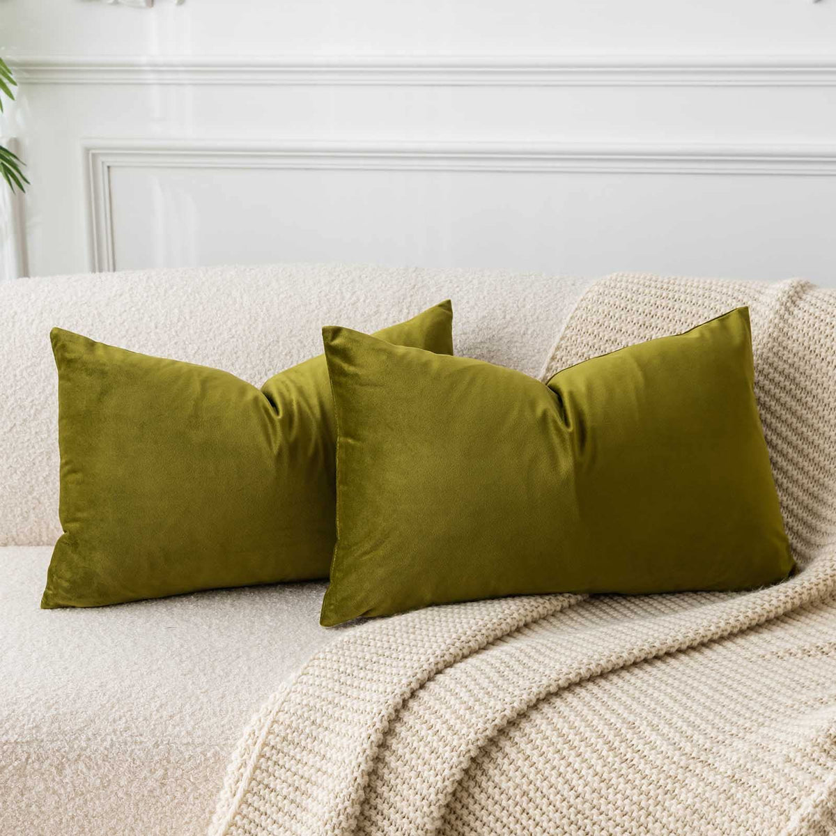 Velvet Throw Pillow Covers 18x18 for Couch Bed Sofa,Eggplant Purple