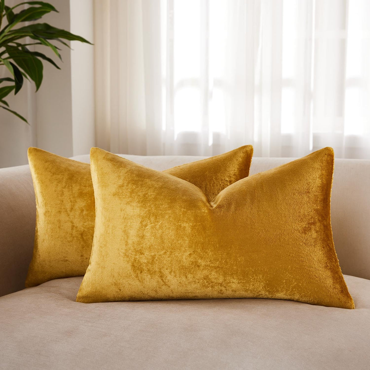 Velvet Throw Pillow Covers 18x18 for Couch Bed Sofa,Eggplant Purple