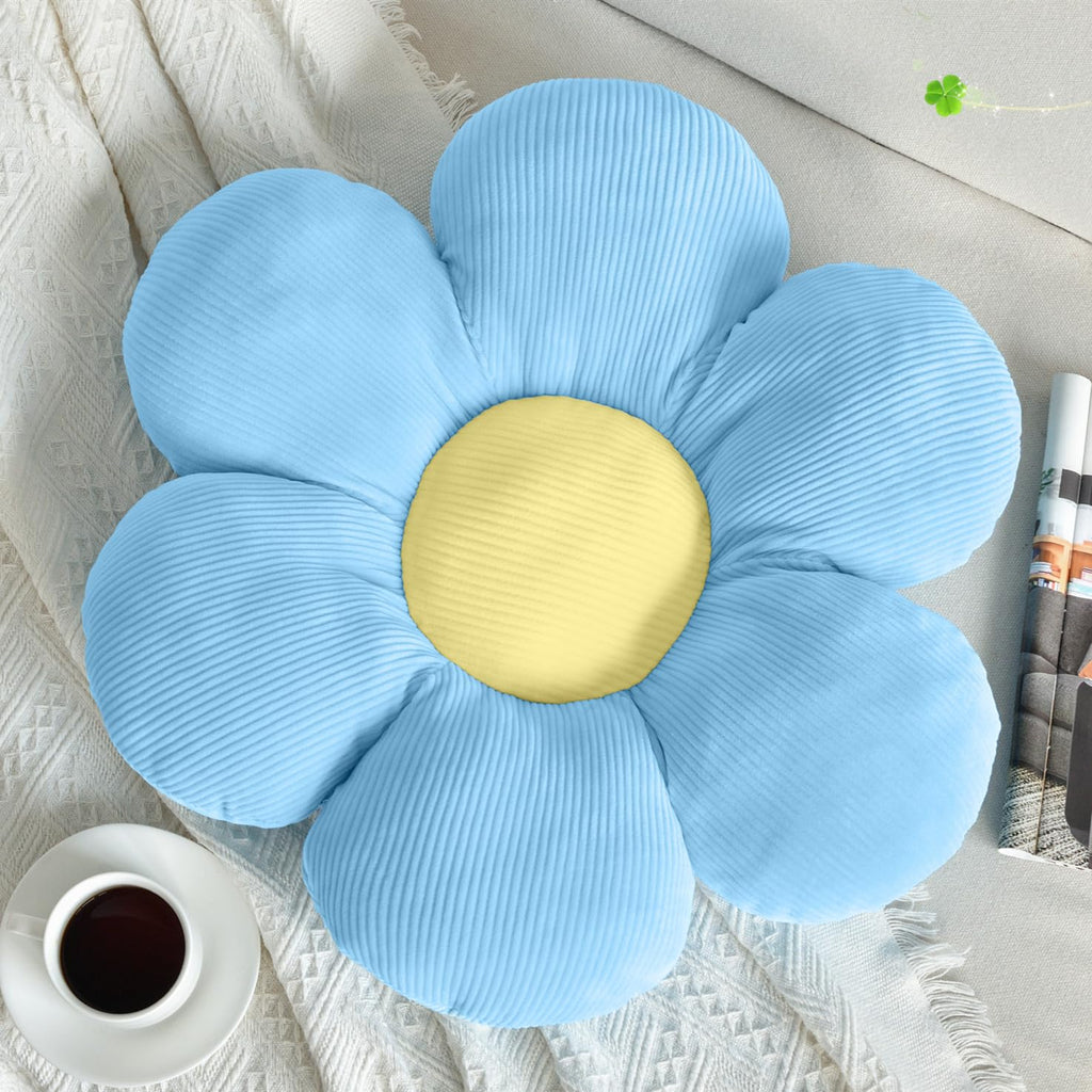 Flower Pillow,15.75" Daisy Pillow Purple Decorative Pillows