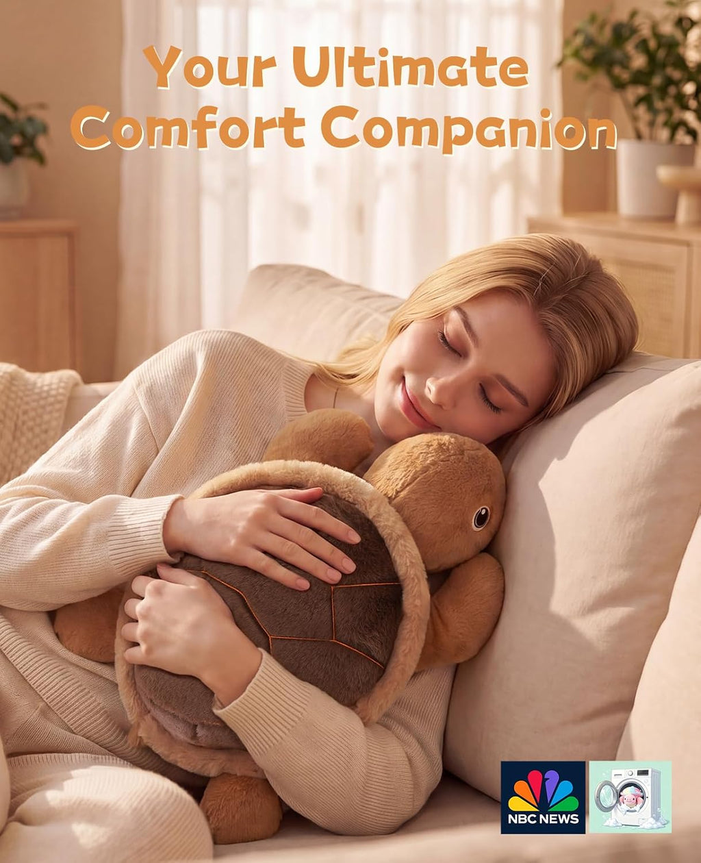 gnomantic Turtle Weighted Stuffed Animals, Plush Pillow for Kids
