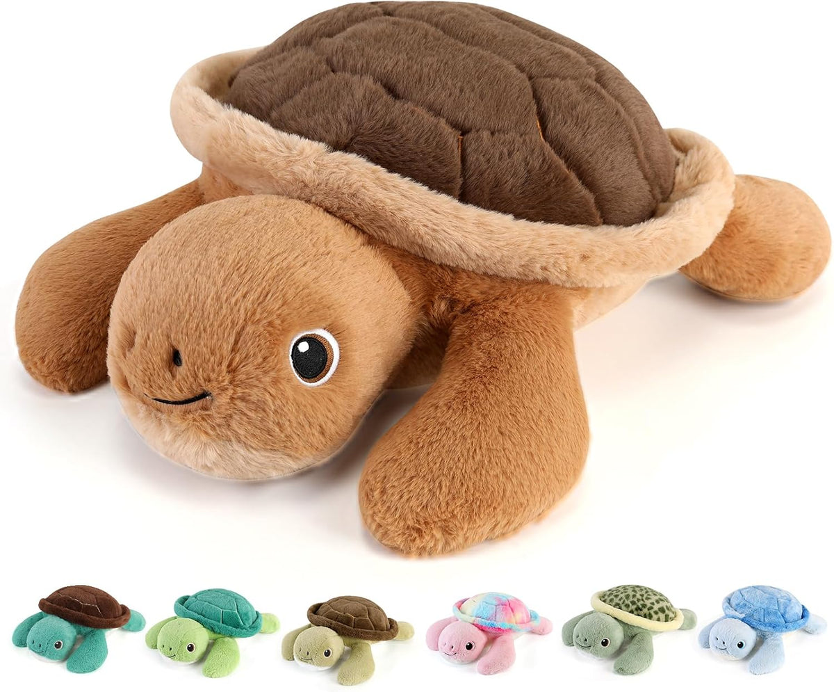 gnomantic Turtle Weighted Stuffed Animals, Plush Pillow for Kids